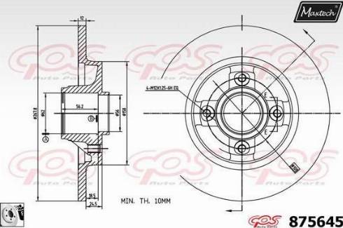 Maxtech 875645.0085 - Bremžu diski ps1.lv