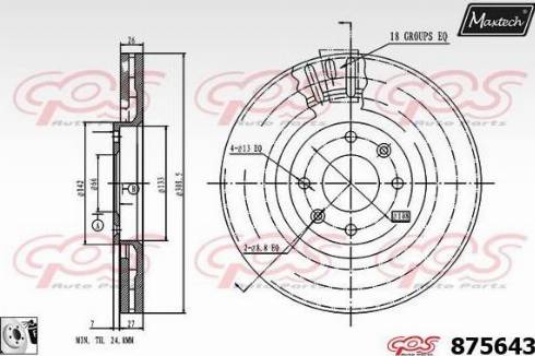 Maxtech 875643.0080 - Bremžu diski ps1.lv