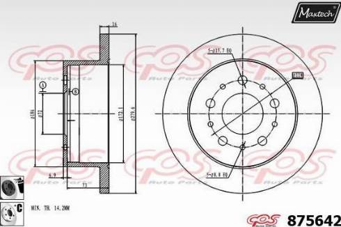 Maxtech 875642.6060 - Bremžu diski ps1.lv