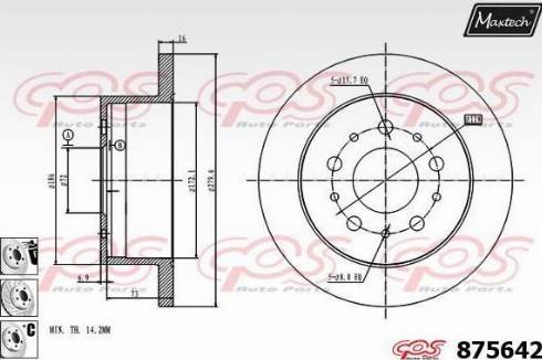 Maxtech 875642.6880 - Bremžu diski ps1.lv