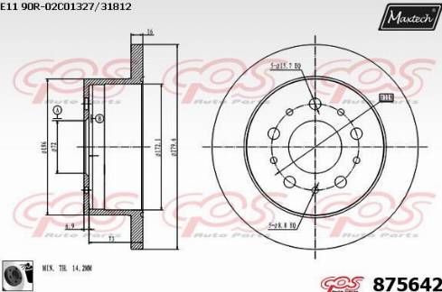 Maxtech 875642.0060 - Bremžu diski ps1.lv