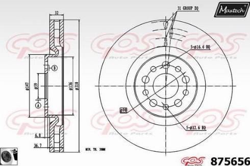 Maxtech 875656.0060 - Bremžu diski ps1.lv