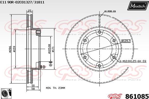 Maxtech 875650 - Bremžu diski ps1.lv