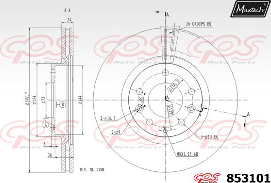 Maxtech 875658 - Bremžu diski ps1.lv