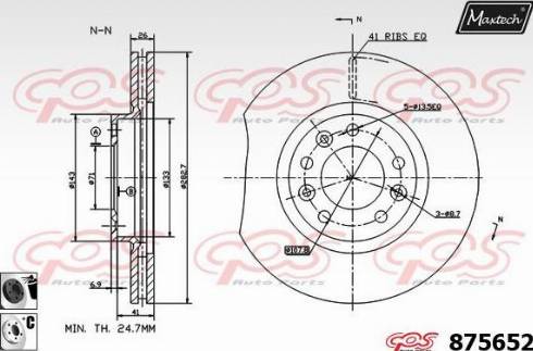 Maxtech 875652.6060 - Bremžu diski ps1.lv