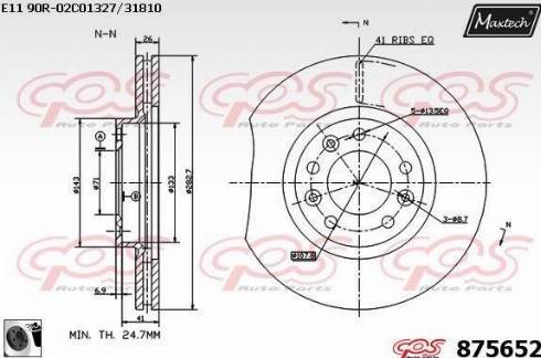 Maxtech 875652.0060 - Bremžu diski ps1.lv