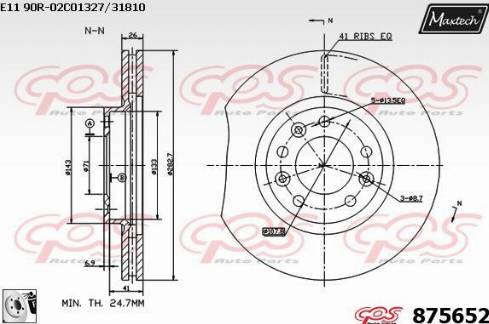 Maxtech 875652.0080 - Bremžu diski ps1.lv