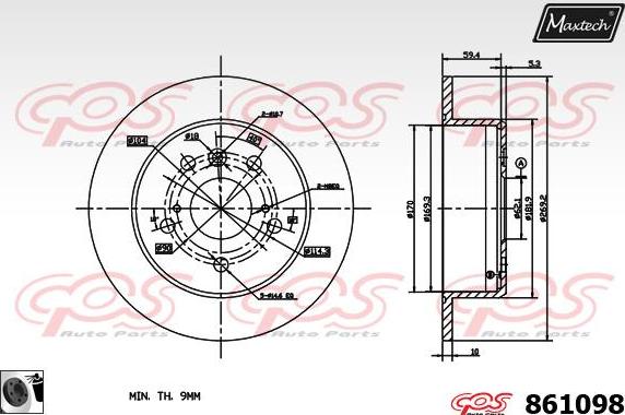 Maxtech 875652 - Bremžu diski ps1.lv