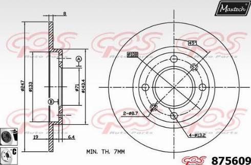 Maxtech 875609.6060 - Bremžu diski ps1.lv