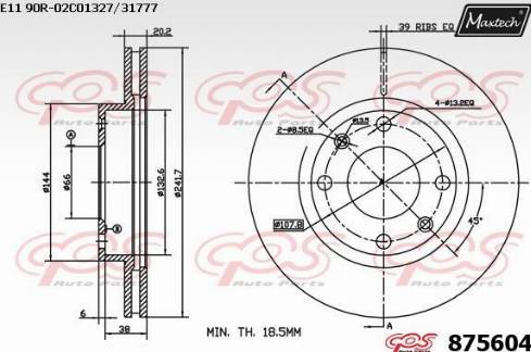 Maxtech 875604.0000 - Bremžu diski ps1.lv