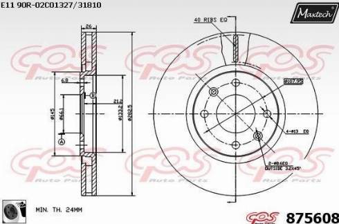 Maxtech 875608.0060 - Bremžu diski ps1.lv