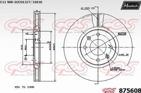 Maxtech 875608.0000 - Bremžu diski ps1.lv