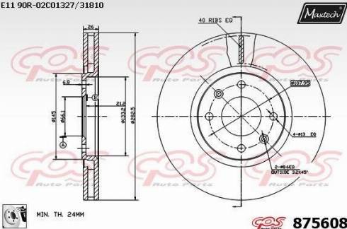 Maxtech 875608.0080 - Bremžu diski ps1.lv