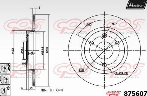 Maxtech 875607.6980 - Bremžu diski ps1.lv