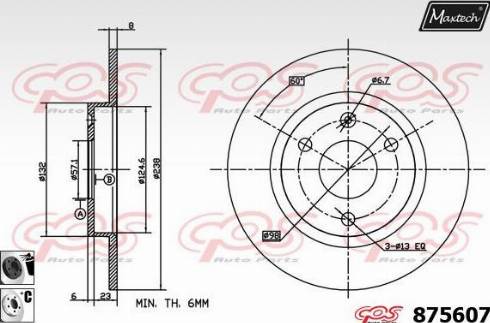 Maxtech 875607.6060 - Bremžu diski ps1.lv