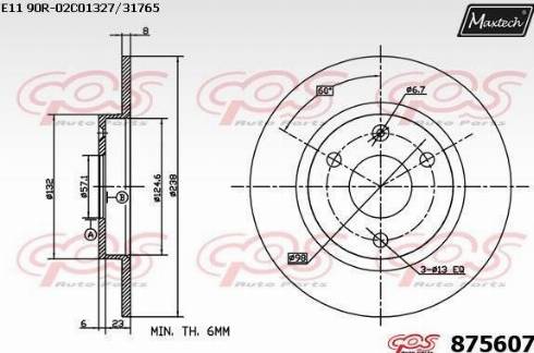 Maxtech 875607.0000 - Bremžu diski ps1.lv