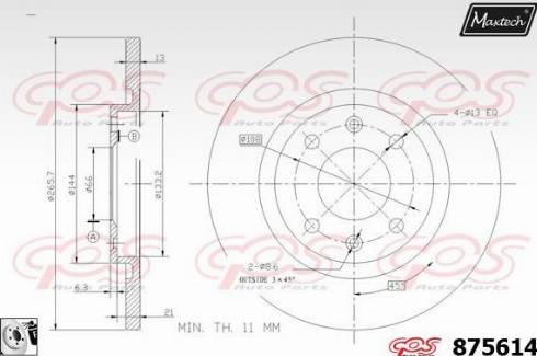 Maxtech 875614.0080 - Bremžu diski ps1.lv