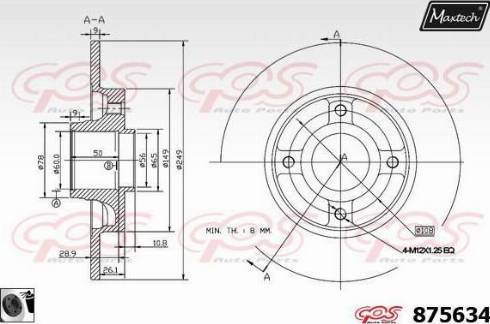 Maxtech 875634.0065 - Bremžu diski ps1.lv