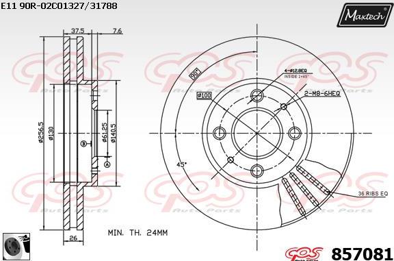 Maxtech 875638 - Bremžu diski ps1.lv