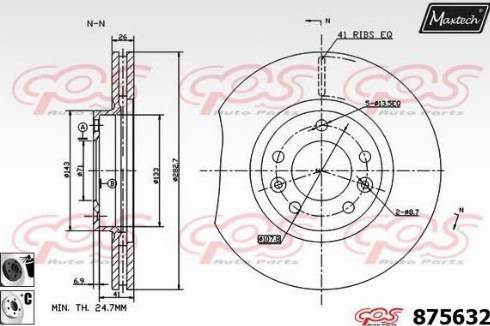 Maxtech 875632.6060 - Bremžu diski ps1.lv