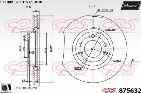 Maxtech 875632.0060 - Bremžu diski ps1.lv