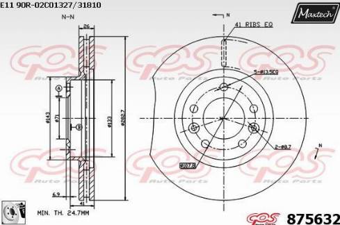 Maxtech 875632.0080 - Bremžu diski ps1.lv