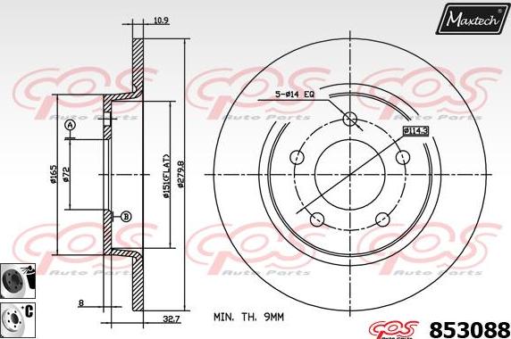 Maxtech 875632 - Bremžu diski ps1.lv