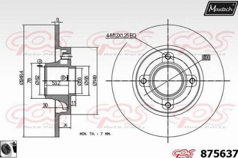 Maxtech 875637.0065 - Bremžu diski ps1.lv