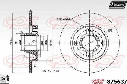 Maxtech 875637.0085 - Bremžu diski ps1.lv