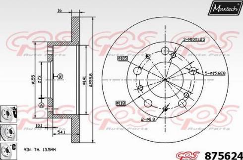 Maxtech 875624.6980 - Bremžu diski ps1.lv