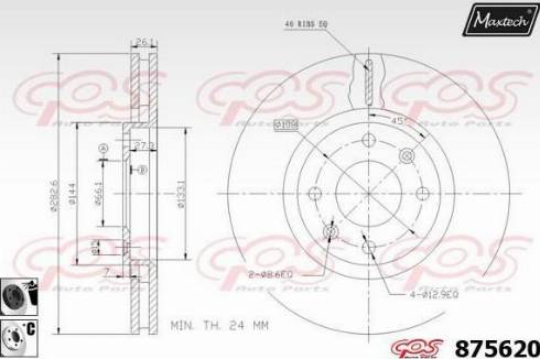 Maxtech 875620.6060 - Bremžu diski ps1.lv