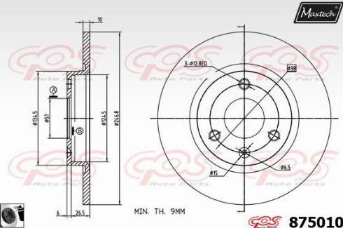 Maxtech 875010.0060 - Bremžu diski ps1.lv