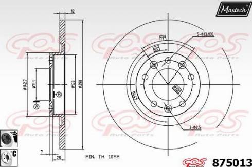 Maxtech 875013.6060 - Bremžu diski ps1.lv