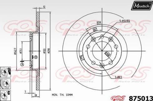 Maxtech 875013.6880 - Bremžu diski ps1.lv