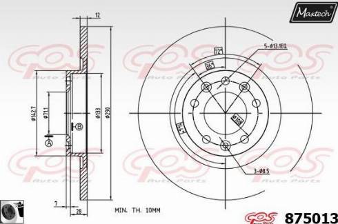 Maxtech 875013.0060 - Bremžu diski ps1.lv