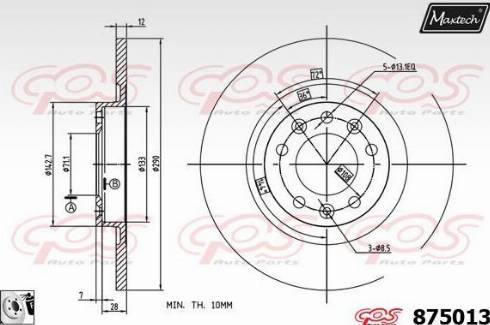 Maxtech 875013.0080 - Bremžu diski ps1.lv