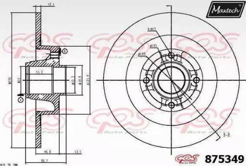 Maxtech 875349.6065 - Bremžu diski ps1.lv