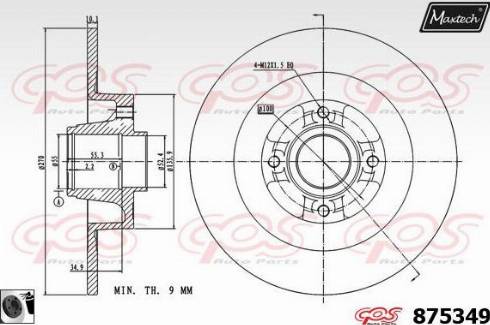 Maxtech 875349.0065 - Bremžu diski ps1.lv