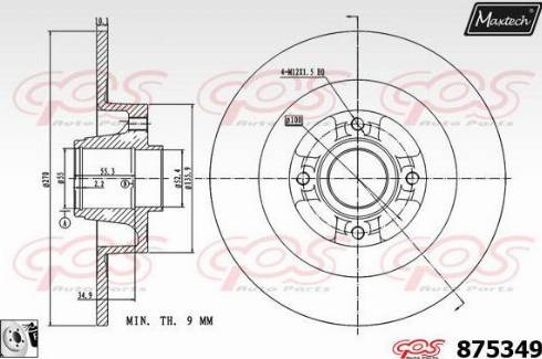 Maxtech 875349.0085 - Bremžu diski ps1.lv