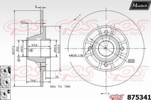 Maxtech 875341.6981 - Bremžu diski ps1.lv