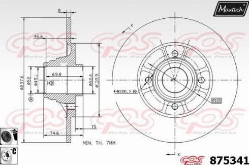 Maxtech 875341.6061 - Bremžu diski ps1.lv