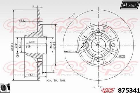 Maxtech 875341.0061 - Bremžu diski ps1.lv