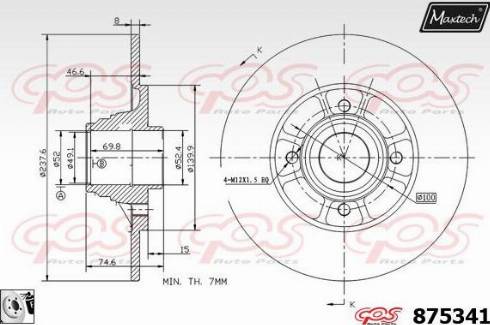 Maxtech 875341.0081 - Bremžu diski ps1.lv