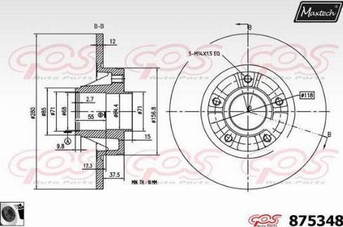 Maxtech 875348.0061 - Bremžu diski ps1.lv