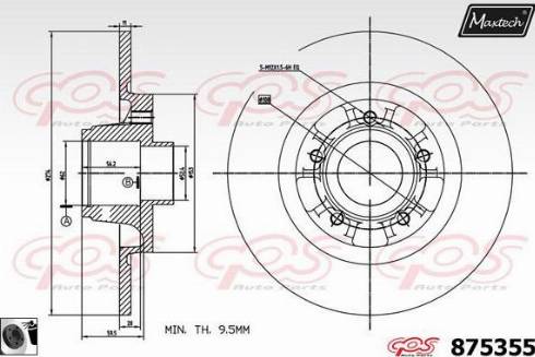 Maxtech 875355.0065 - Bremžu diski ps1.lv