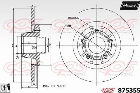 Maxtech 875355.0085 - Bremžu diski ps1.lv