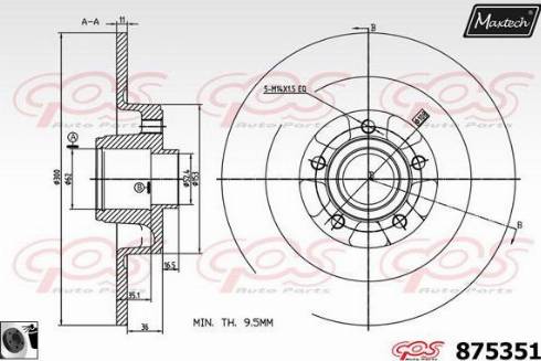 Maxtech 875351.0065 - Bremžu diski ps1.lv