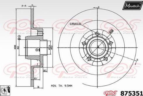 Maxtech 875351.0085 - Bremžu diski ps1.lv