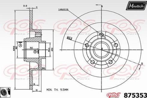 Maxtech 875353.0065 - Bremžu diski ps1.lv