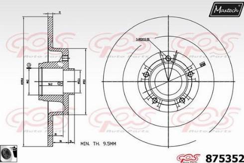 Maxtech 875352.0065 - Bremžu diski ps1.lv